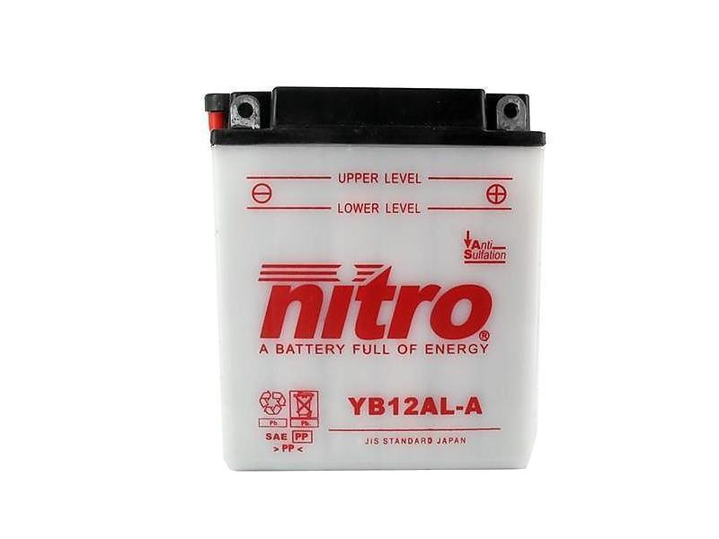 Akumulator NITRO YB12AL-A s priloženo kislino