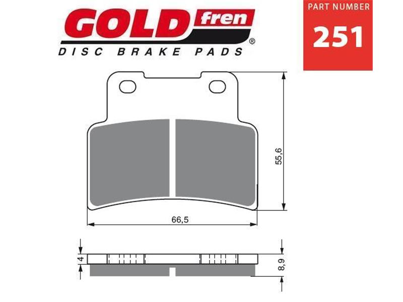 Zavorne ploščice GOLDFREN 251 S3