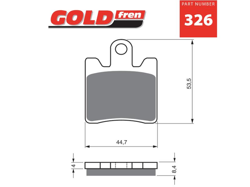 Zavorne ploščice GOLDFREN 326 S3