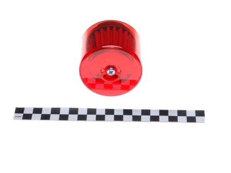 Zračni filter športni WM (v plastičnem ohišju) z ravnim priključkom premera 30mm rdeč