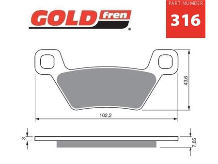Zavorne ploščice GOLDFREN 316 S3