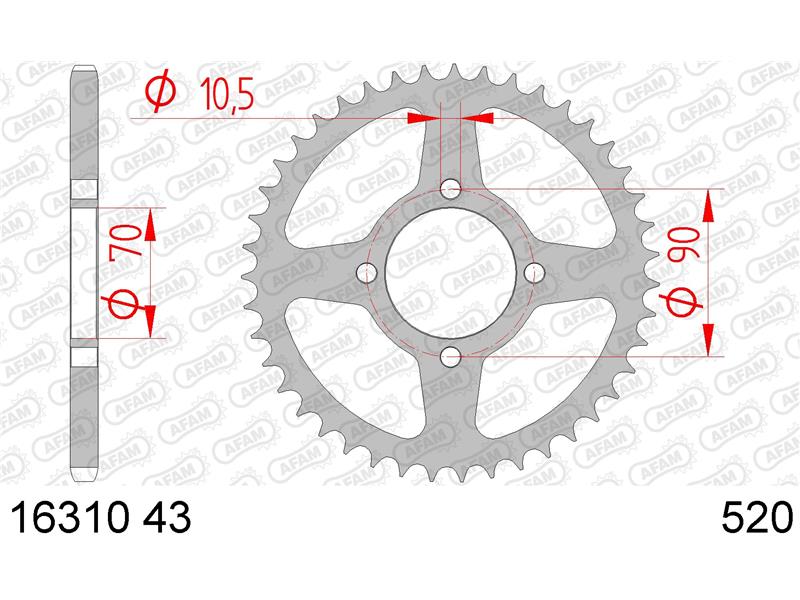 Zadnji zobnik AFAM 16310-43 (520)