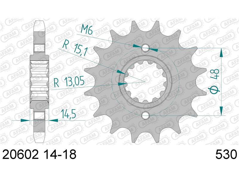 Sprednji zobnik AFAM 20602-15 (530)