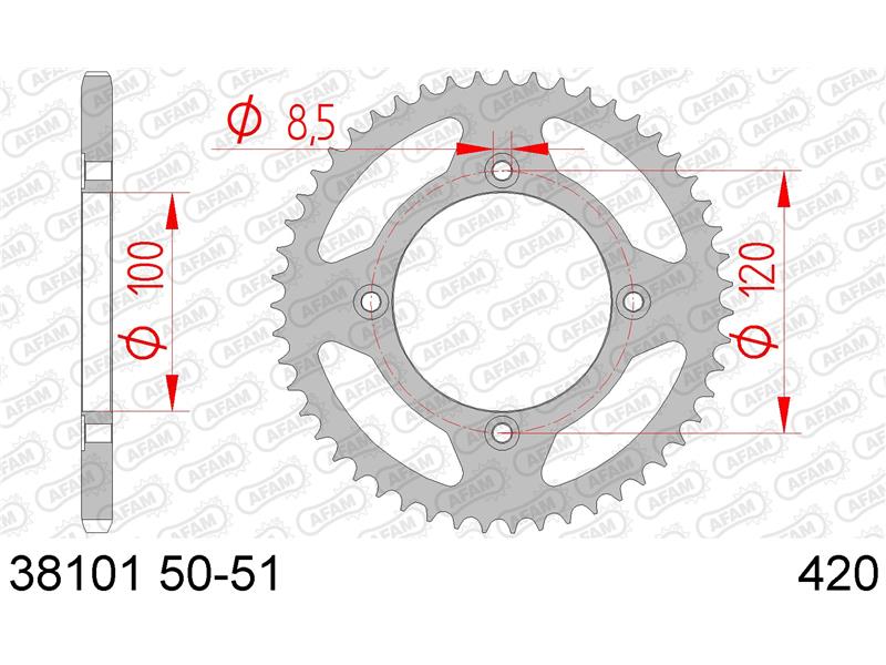Zadnji zobnik AFAM 38101-51 (420)