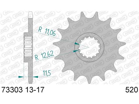 Sprednji zobnik AFAM 73303-13 (520)