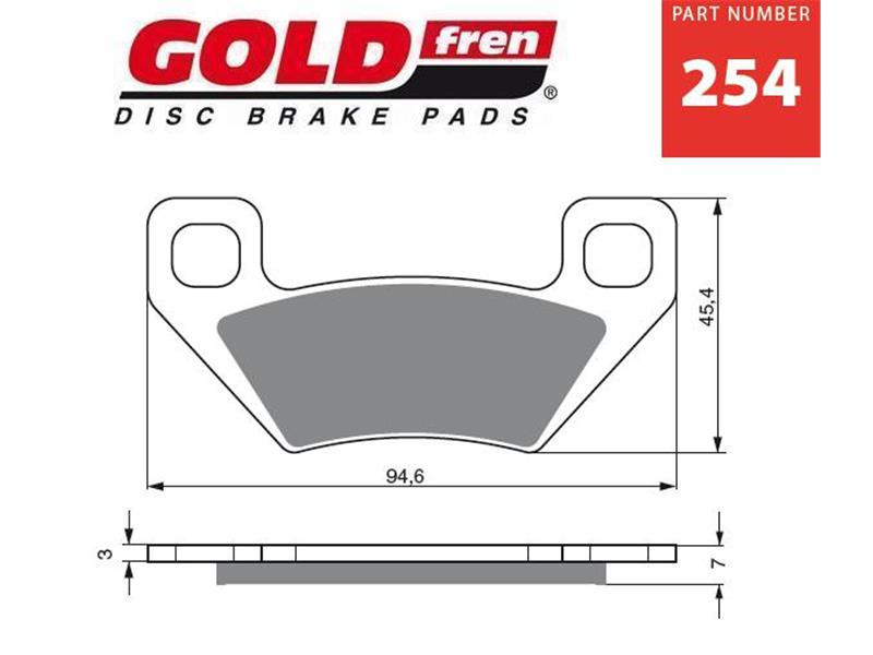 Zavorne ploščice GOLDFREN 254 S3