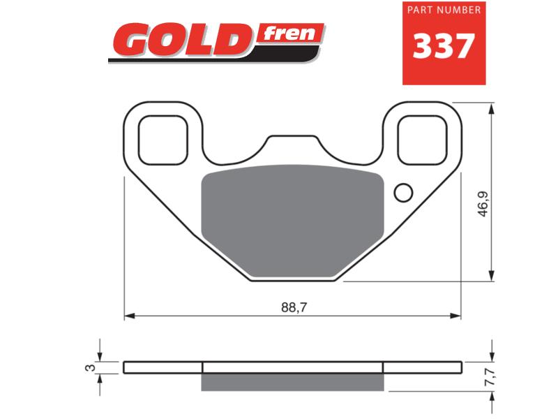 Zavorne ploščice GOLDFREN 337 K5