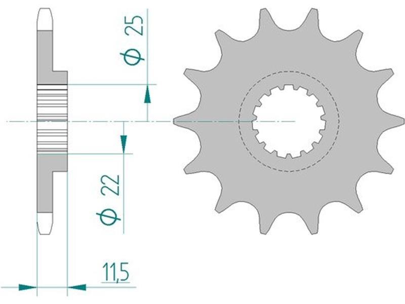 Sprednji zobnik AFAM 73303-13 (520)