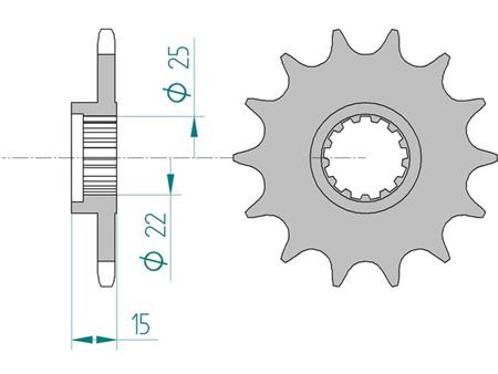 Sprednji zobnik AFAM 24510-15 (520)