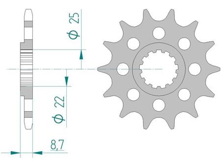 Sprednji zobnik AFAM 28402-15 (520)