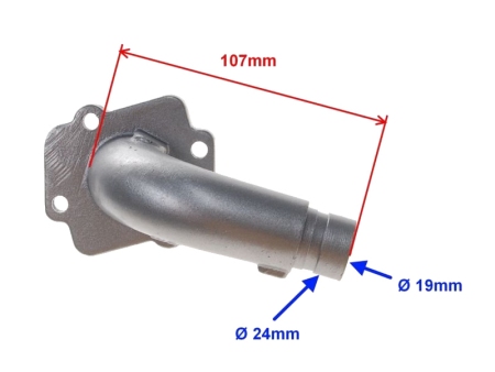 Sesalno koleno (cev, dovodna cev, prirobnica) WM 50ccm CHINA 2T 1E40QMB